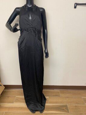 Lauren Ralph Lauren Womens Pleated Satin Sleeveless Evening Dress Size 12 NWT